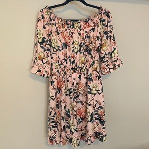 Lulus off the shoulder pink dress